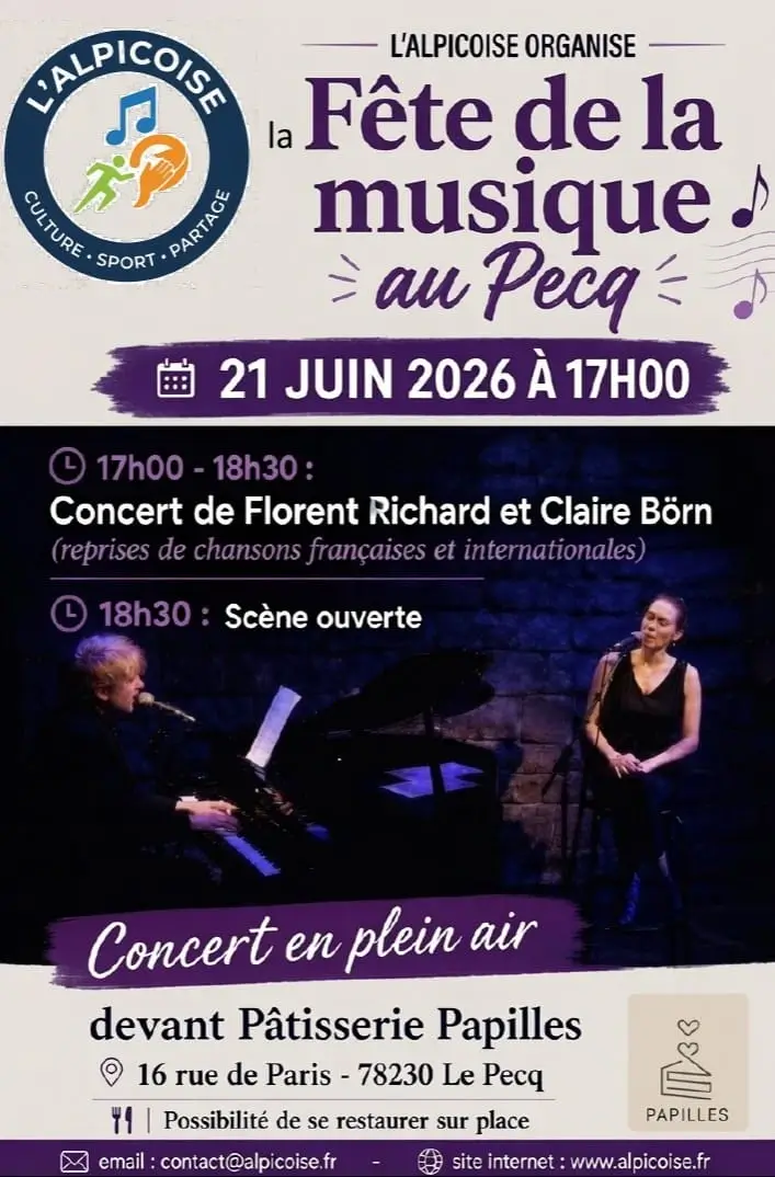 Affiche Fête de la Musique du Dimanche 21 juin 2026 au Pecq